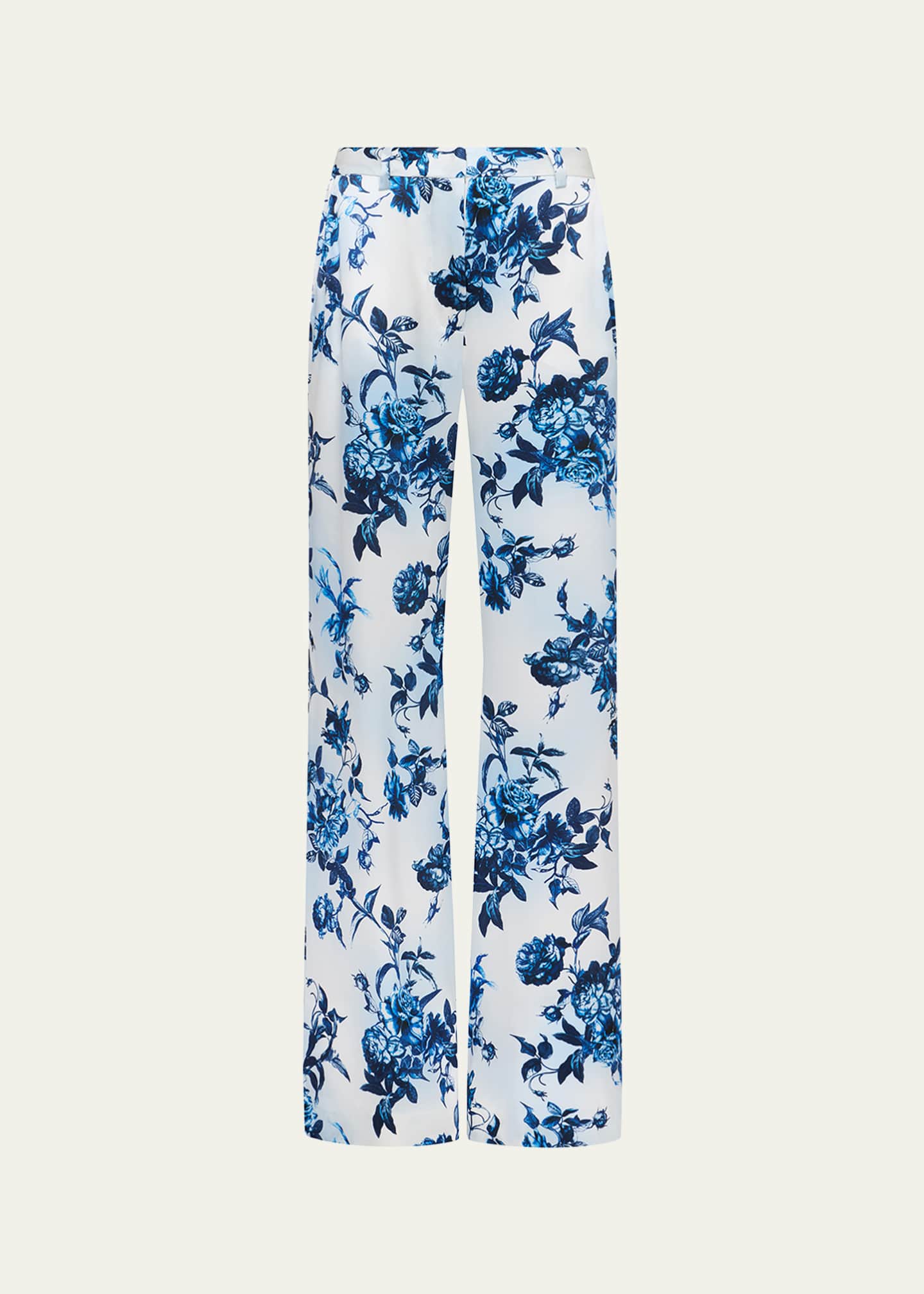 L'Agence Painterly Floral Pilar Wide-Leg Pants Image 1 of 4