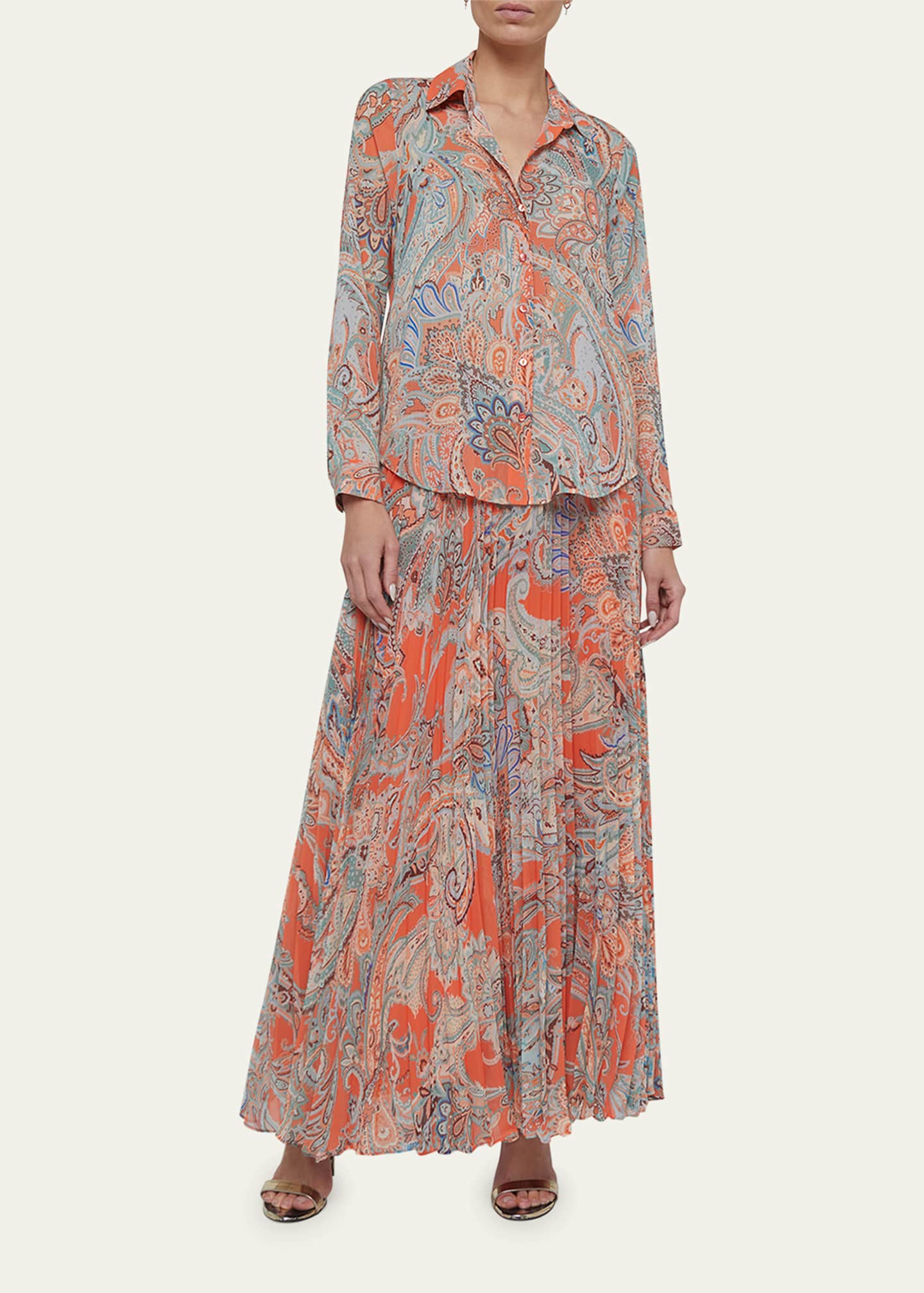 L'Agence Laurent Button-Front Blouse Image 2 of 4