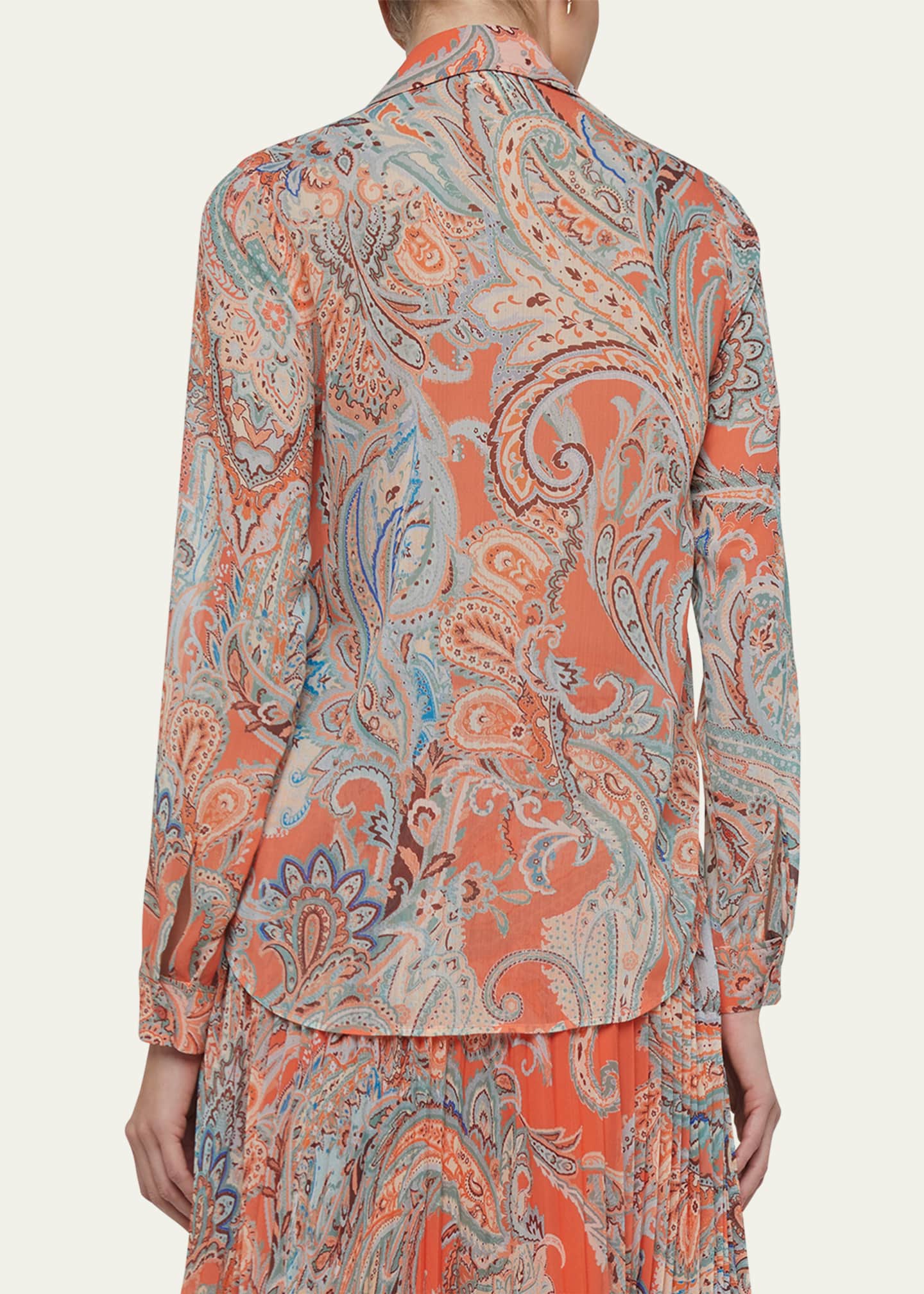 L'Agence Laurent Button-Front Blouse Image 3 of 4