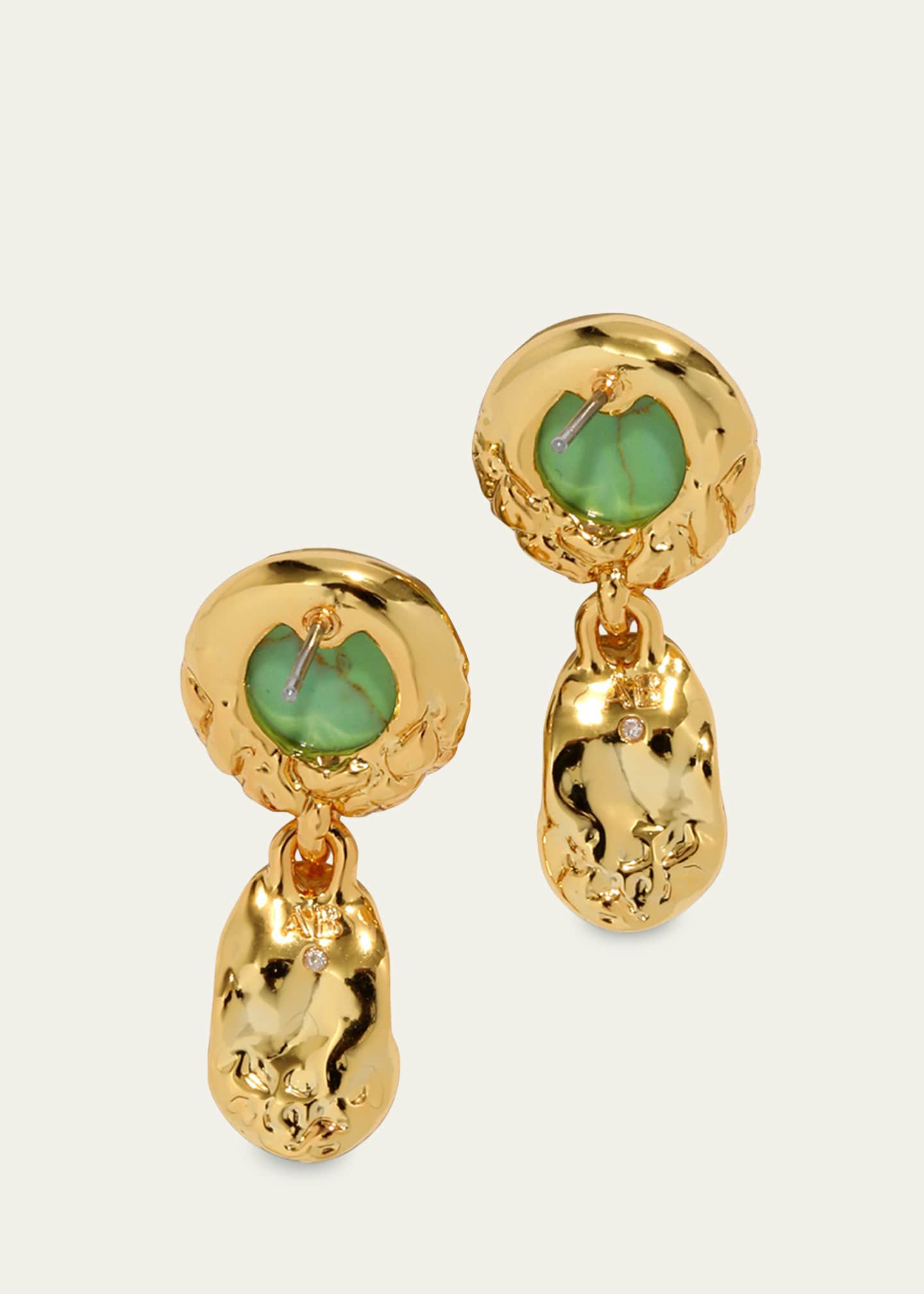 Alexis Bittar Brut Mojave Coin Drop Post Earrings Image 3 of 3