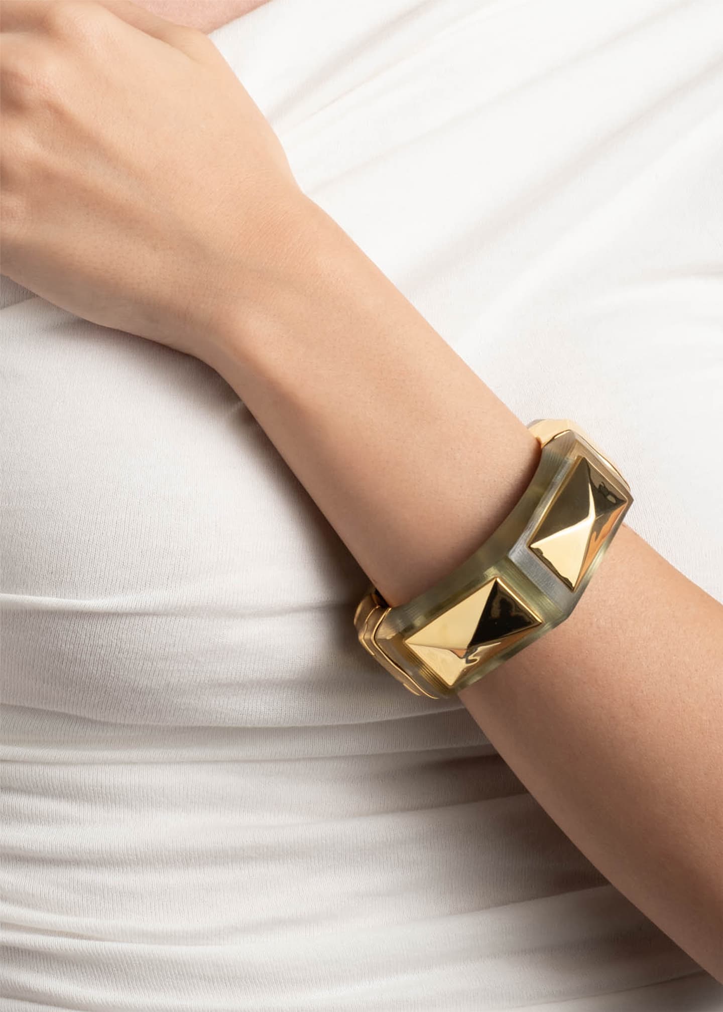 Alexis Bittar Luminous Lucite Armor Hinge Bracelet Image 2 of 3