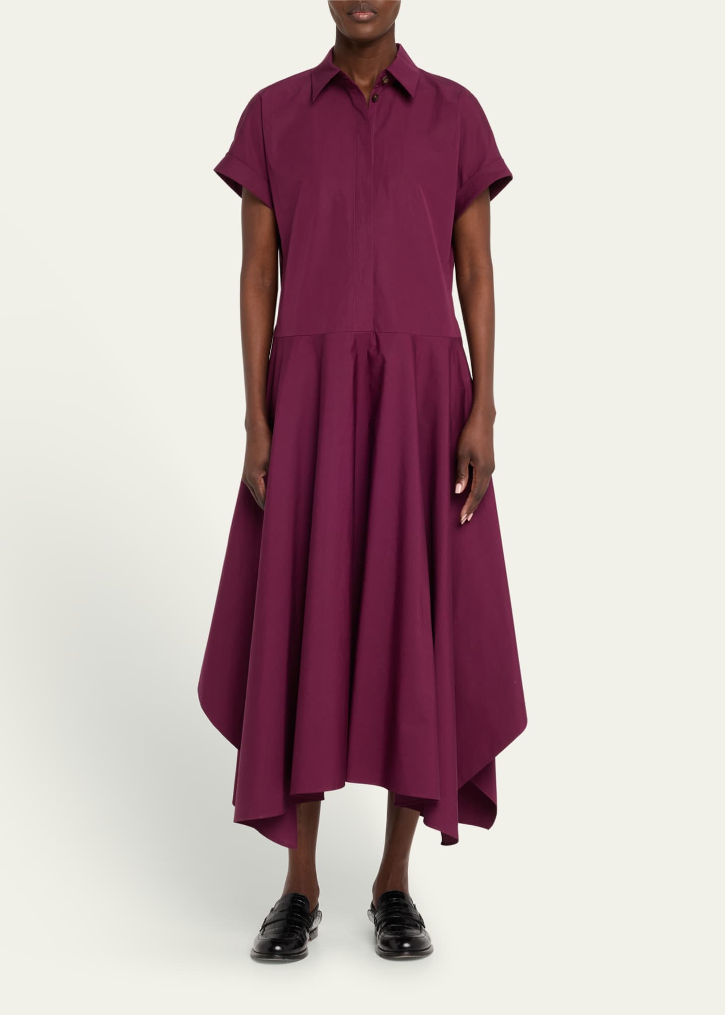 Lafayette 148 New York Organic Cotton Poplin Midi Shirtdress Image 2 of 5