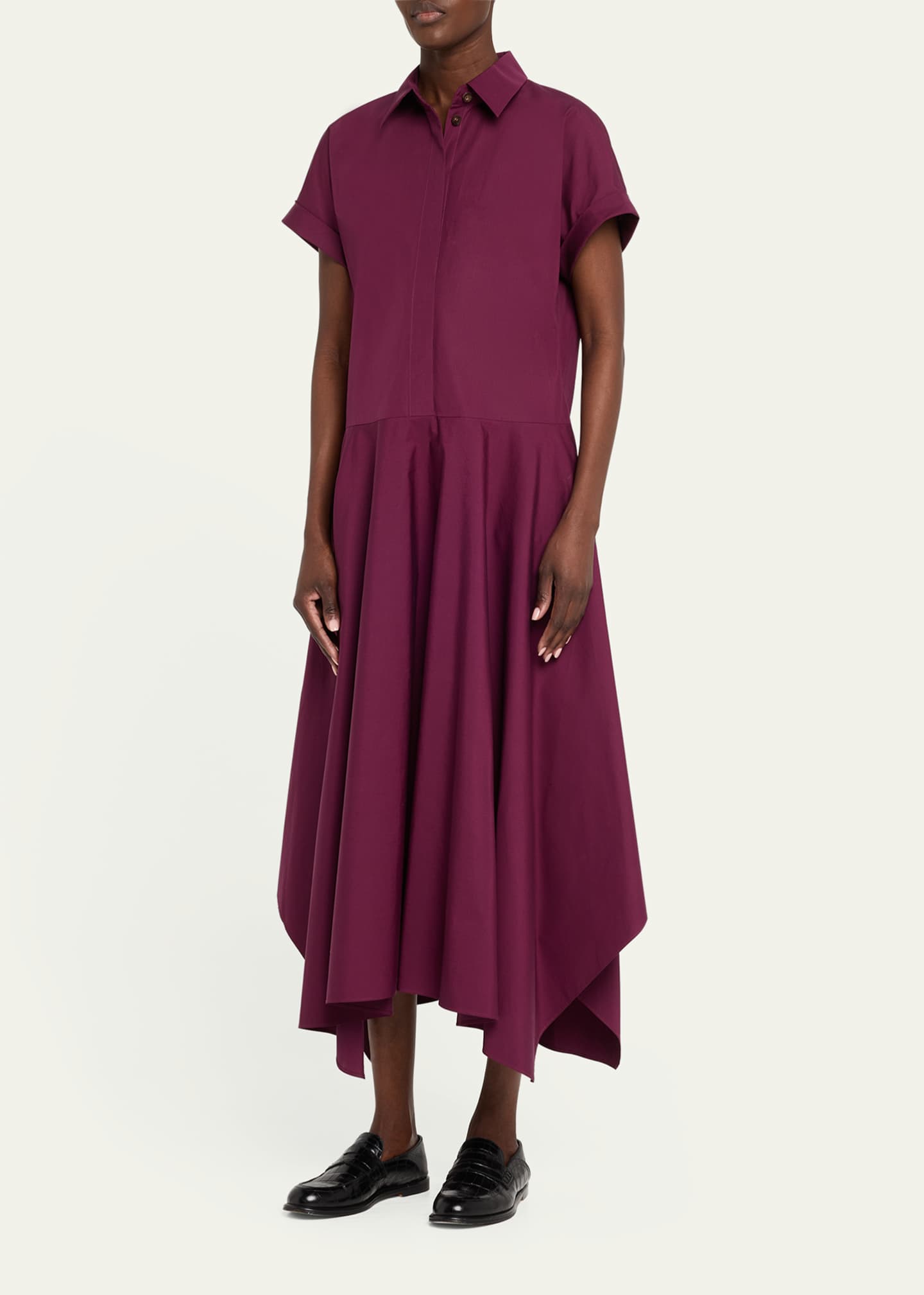Lafayette 148 New York Organic Cotton Poplin Midi Shirtdress Image 4 of 5