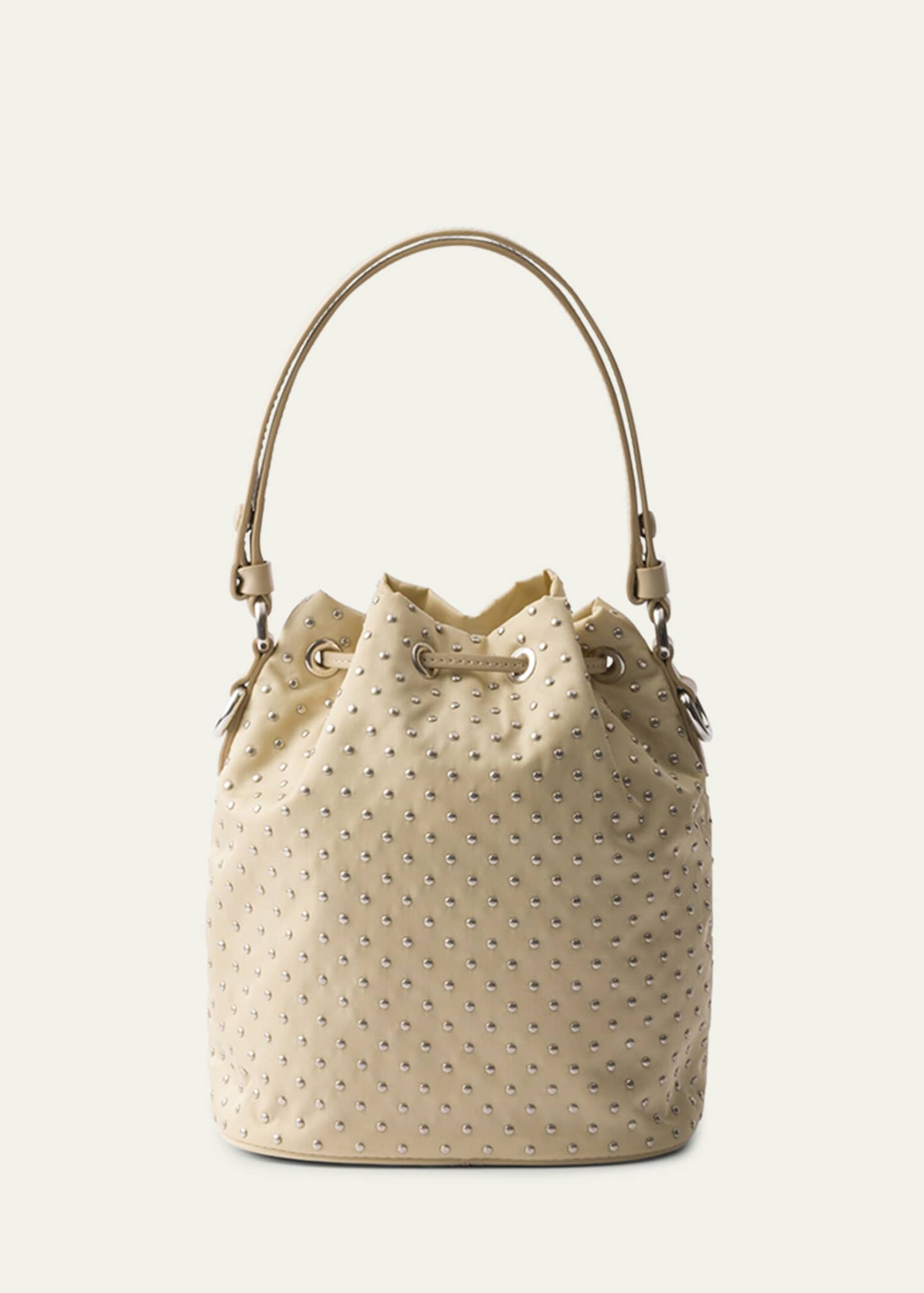 Prada Studded Re-Nylon Bucket Bag Image 2 of 3