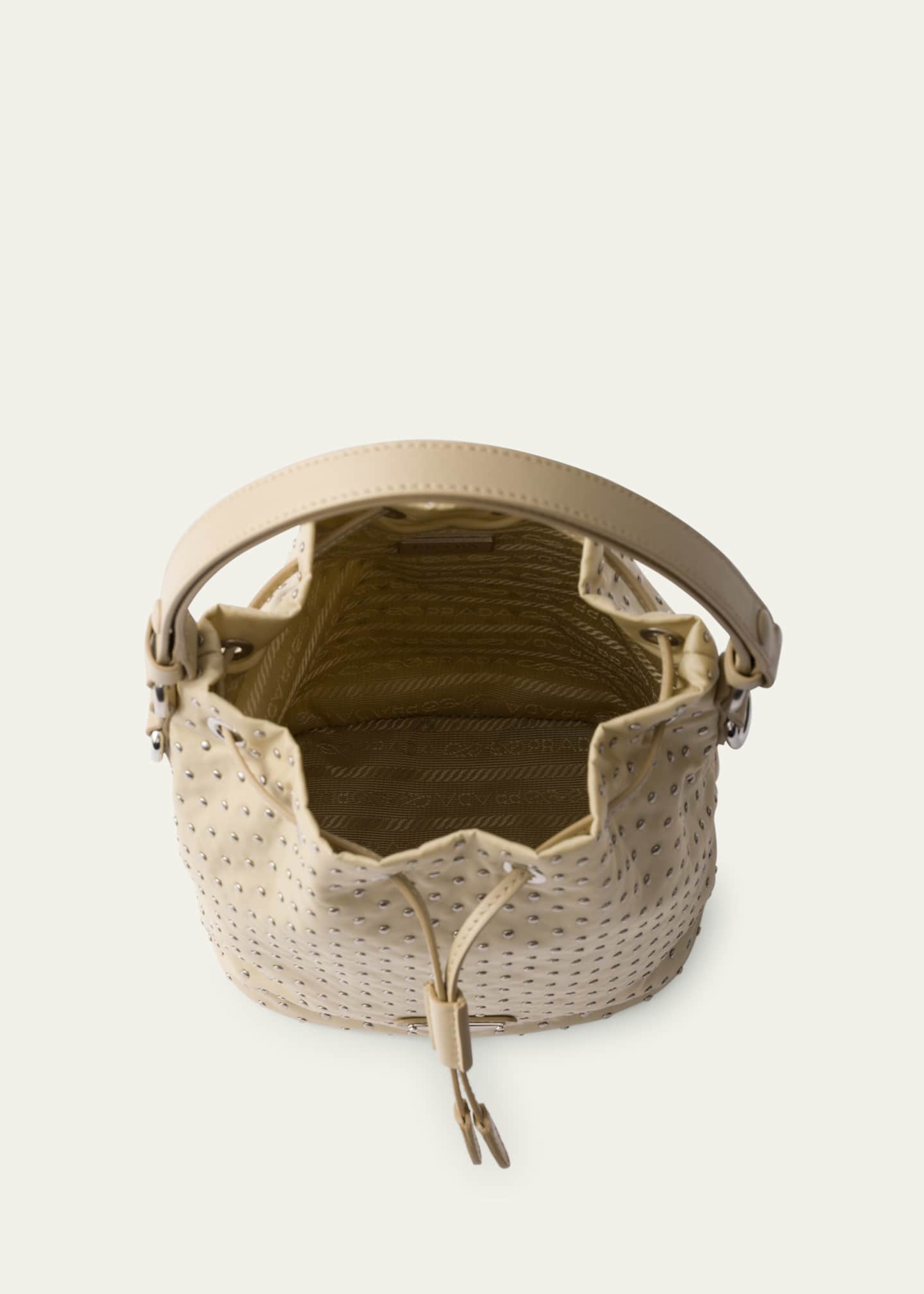 Prada Studded Re-Nylon Bucket Bag Image 3 of 3