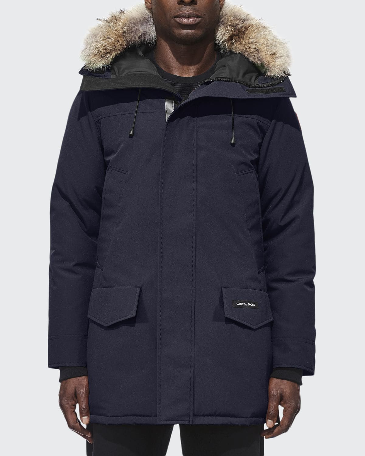 Langford Arctic-Tech Parka Jacket with Fur Hood, Graphite