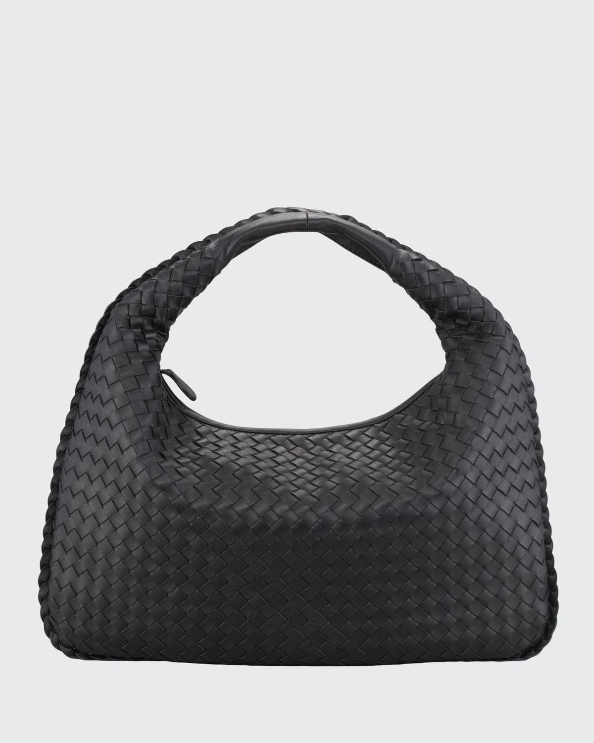 Veneta Intrecciato Medium Hobo Bag, Black