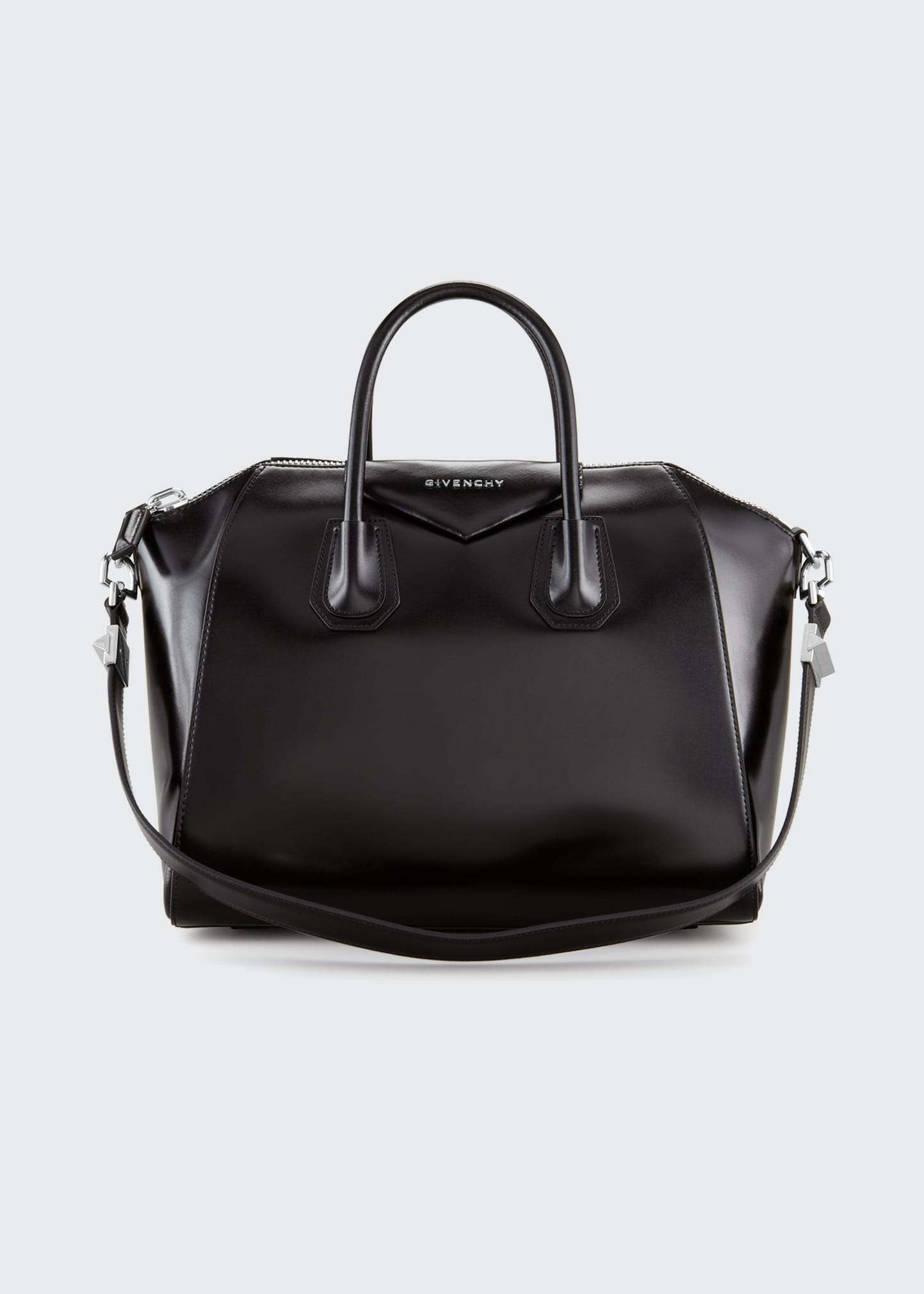 Antigona Medium Leather Satchel Bag, Beige