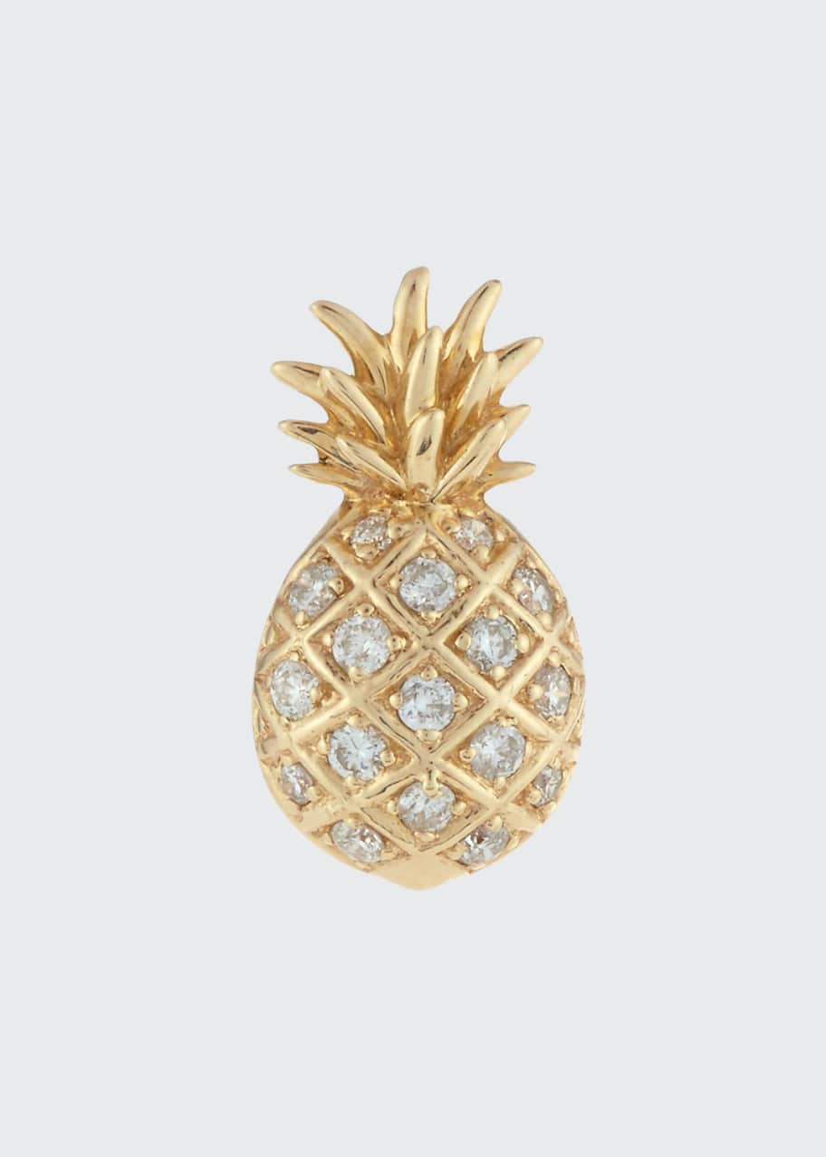 Image 1 of 1: Pavé Diamond Pineapple Single Stud Earring
