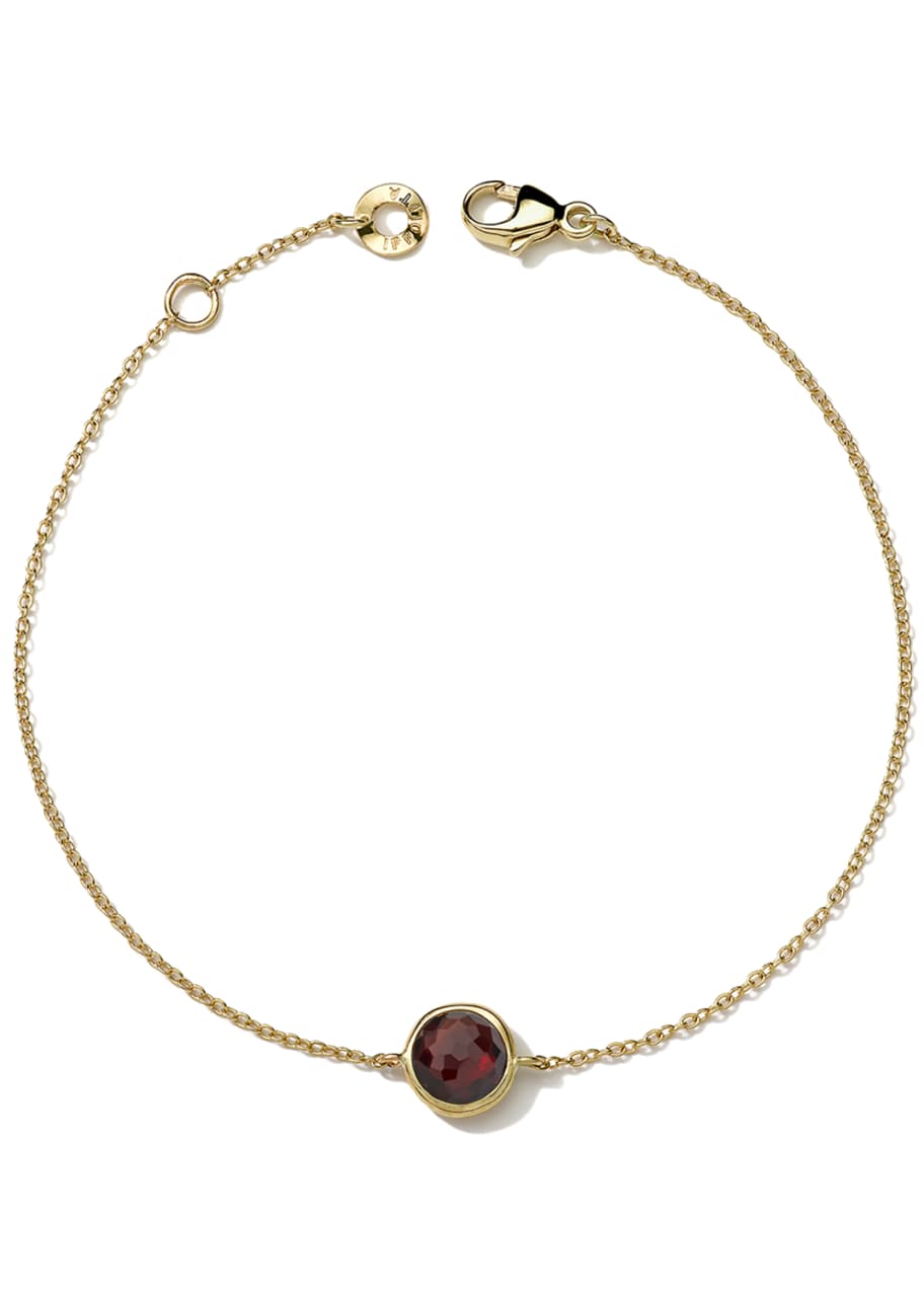 Image 1 of 1: 18k Gold Lollipop Bracelet in Garnet