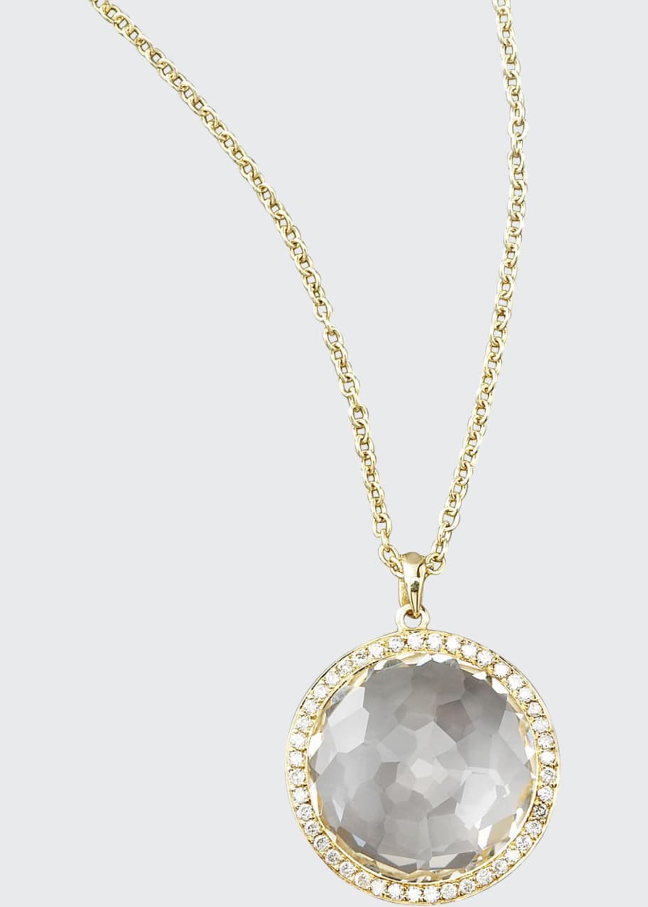 Image 1 of 1: Gold Rock Candy Lollipop Diamond Turquoise Pendant Necklace