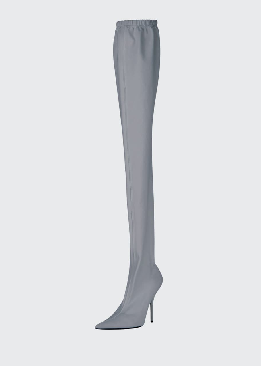 Image 1 of 1: Jersey Crepe Over-the-Knee Boot