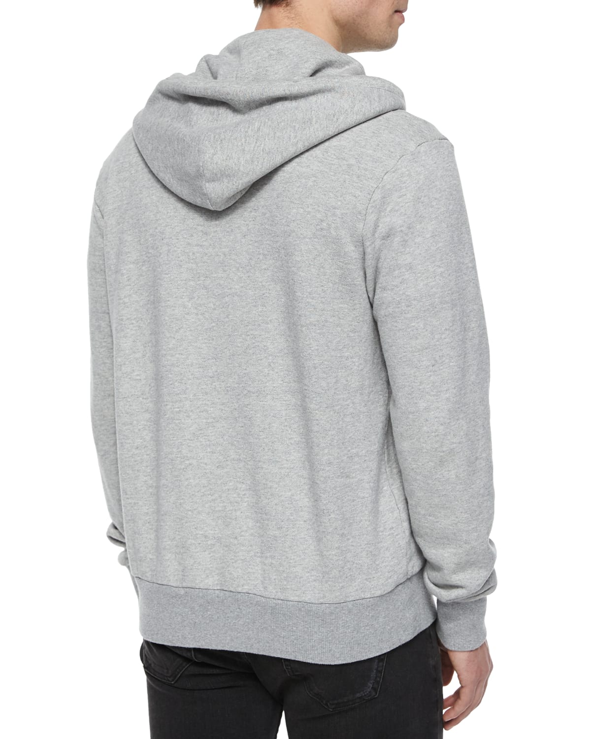 Full-Zip Hooded Sweatshirt, Light Gray