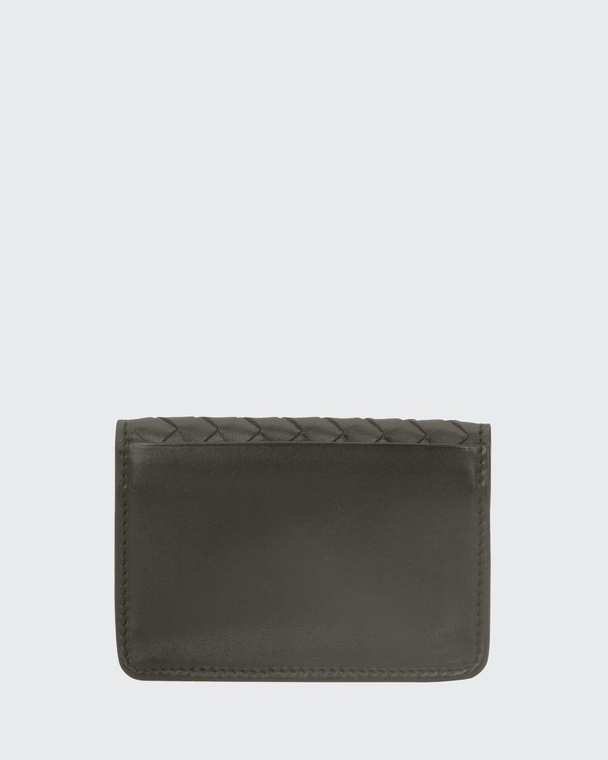 Flap-Top Woven Credit Card Holder