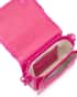 Medium Floral Flap-Top Crocodile Shoulder Bag, Pink