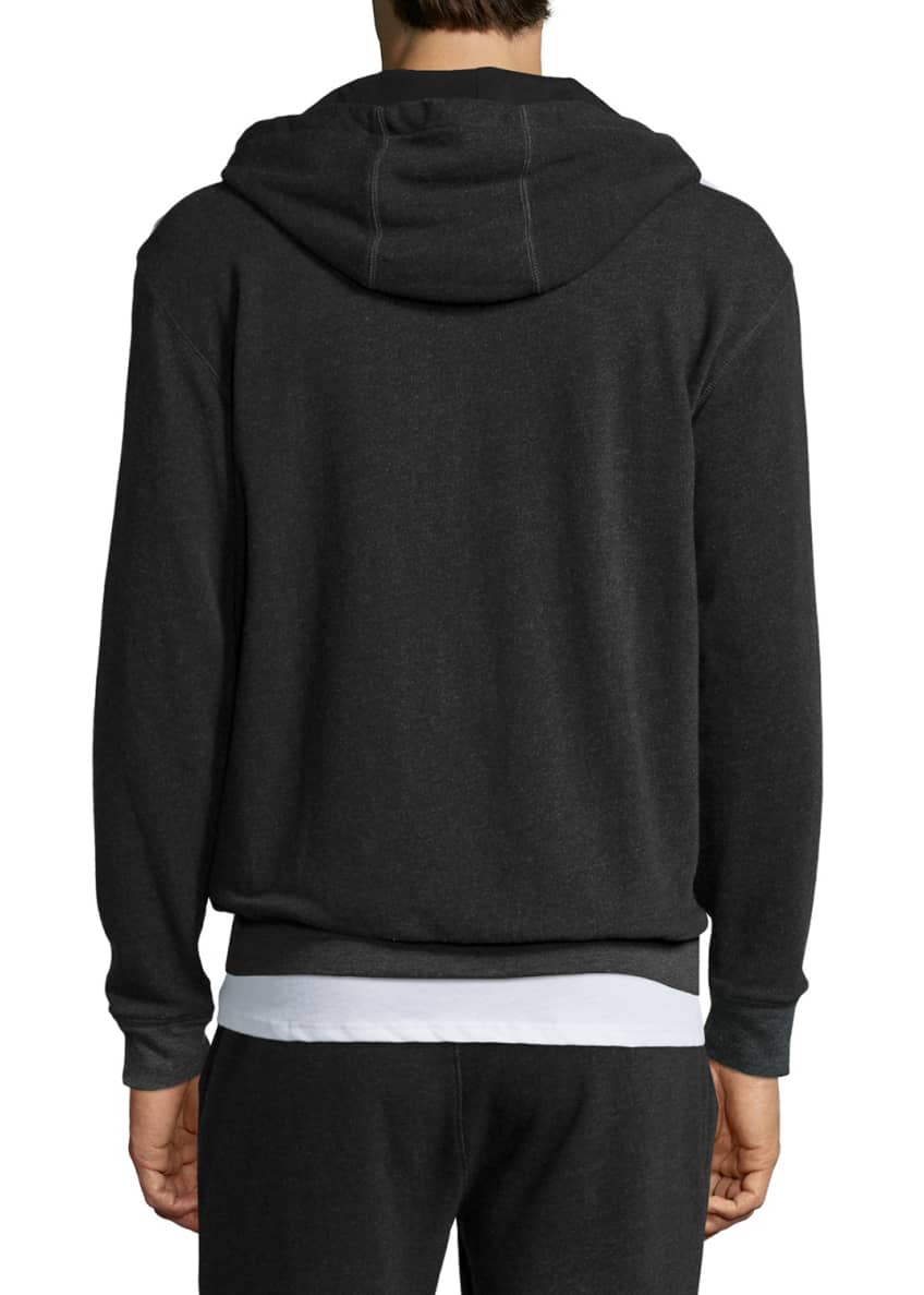 ATM Anthony Thomas Melillo French Terry Zip-Up Hoodie, Charcoal Image 2 of 5