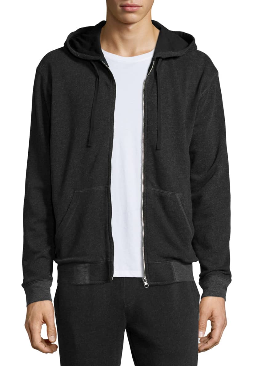 ATM Anthony Thomas Melillo French Terry Zip-Up Hoodie, Charcoal Image 1 of 5