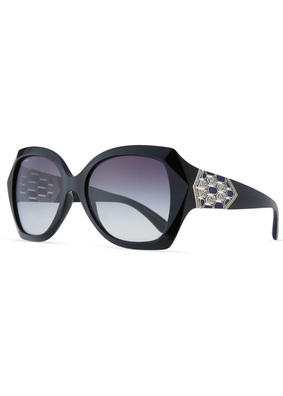 Image 1 of 1: Serpenti Oversized Butterfly Sunglasses