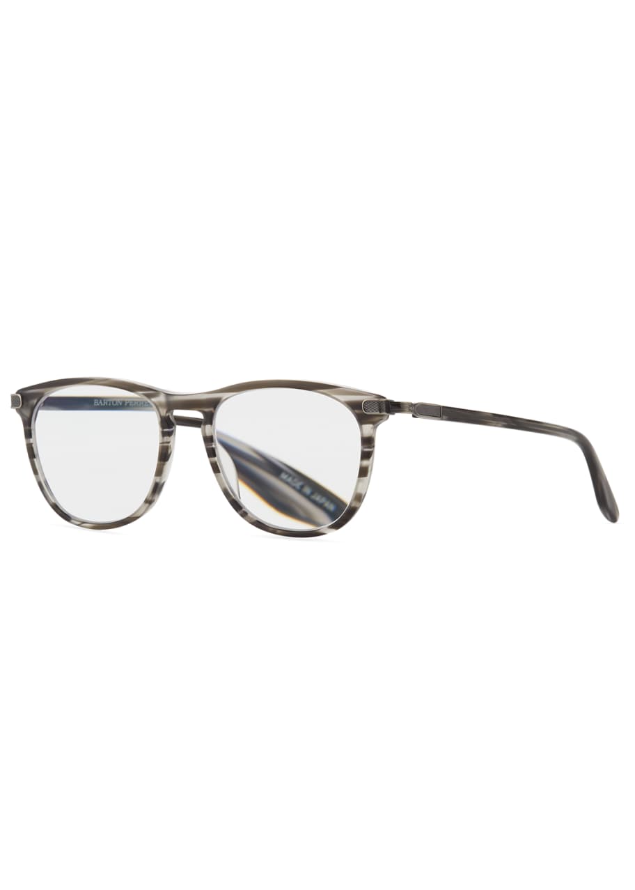 Image 1 of 1: Lautner Striped Acetate Reading Glasses-2.5