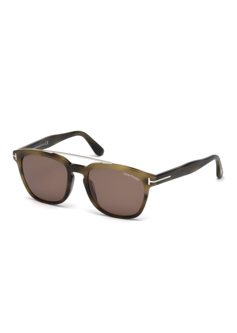 Image 1 of 1: Holt Square Acetate Sunglasses, Olive