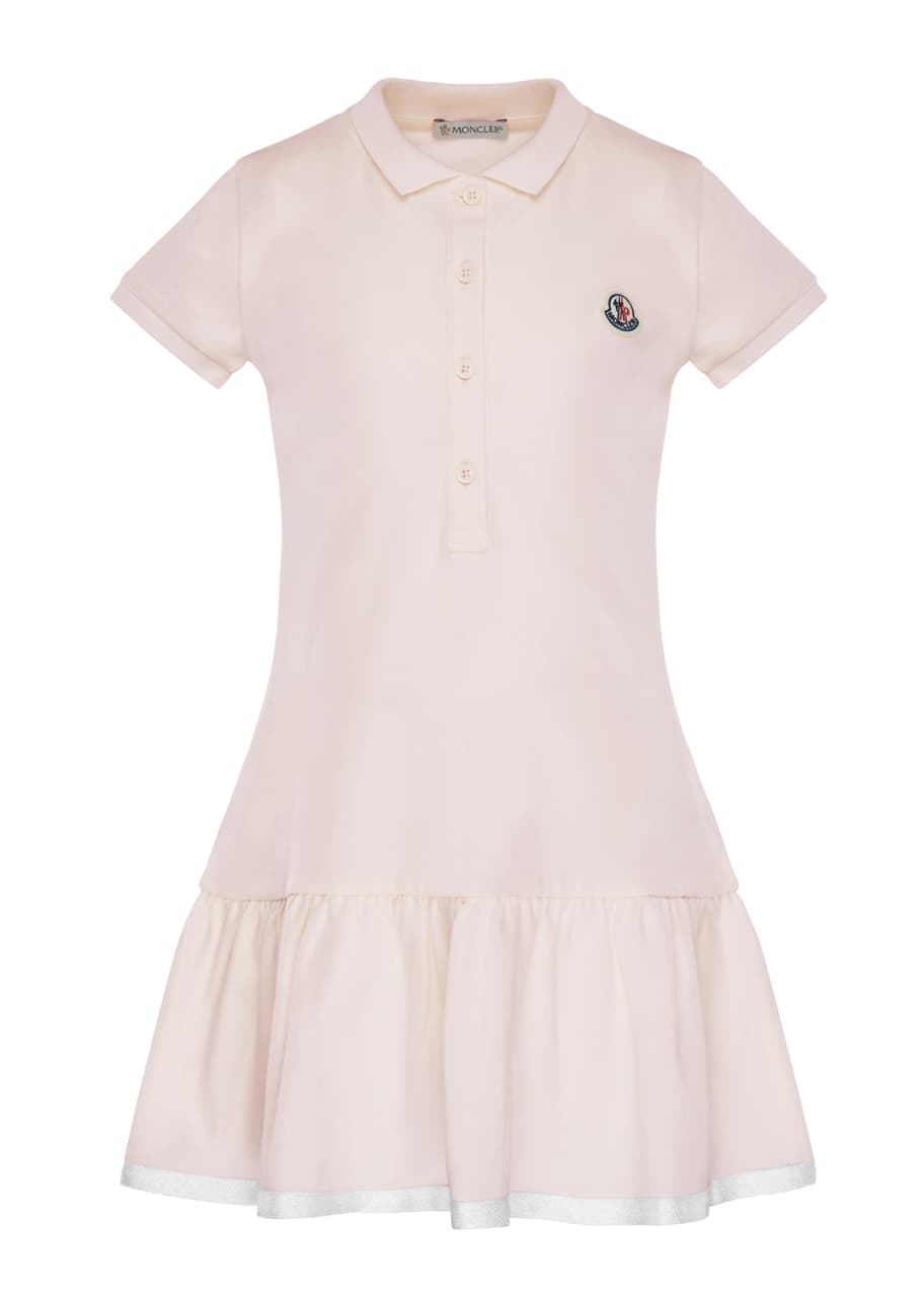 Image 1 of 1: Short-Sleeve Polo Dress w/ Grosgrain Hem, Size 8-14