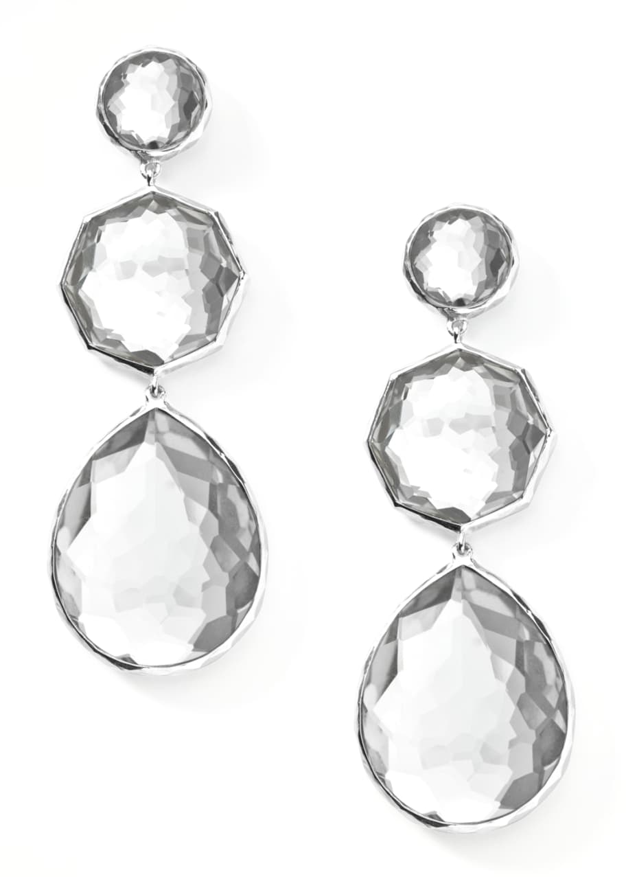 Image 1 of 1: Clear Quartz Crazy-Eight Earrings
