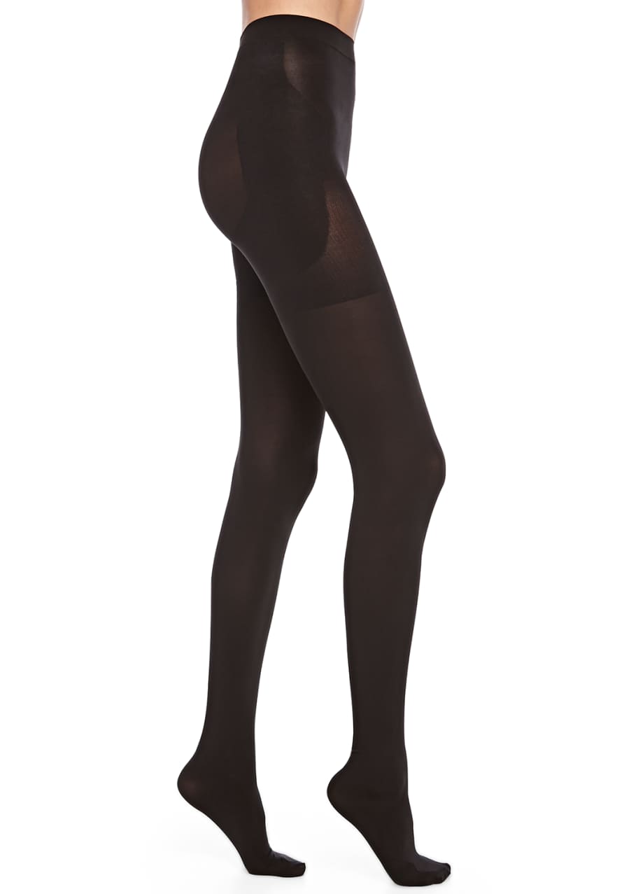 Image 1 of 1: Bootyfull Opaque Tights, Black