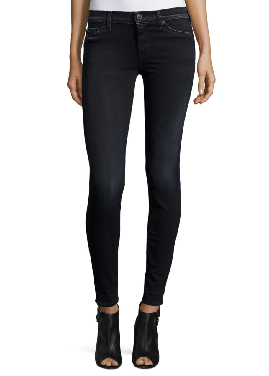 Image 1 of 1: Nico Mid-Rise Super-Skinny Denim Jeans, Black