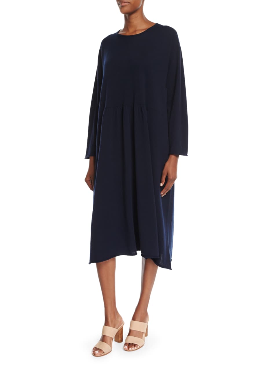 Image 1 of 1: Long-Sleeve Cashmere Dress
