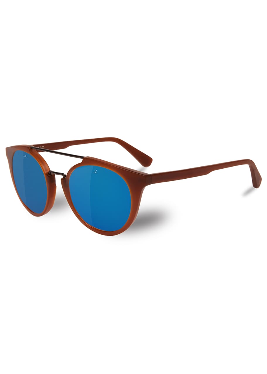 Image 1 of 1: Cable Car Round Polarized Sunglasses, Light Brown