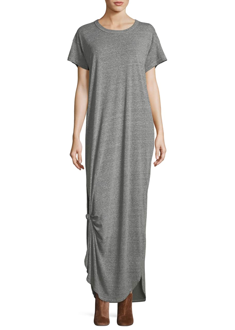 Image 1 of 1: The Knotted Short-Sleeve Tee Dress