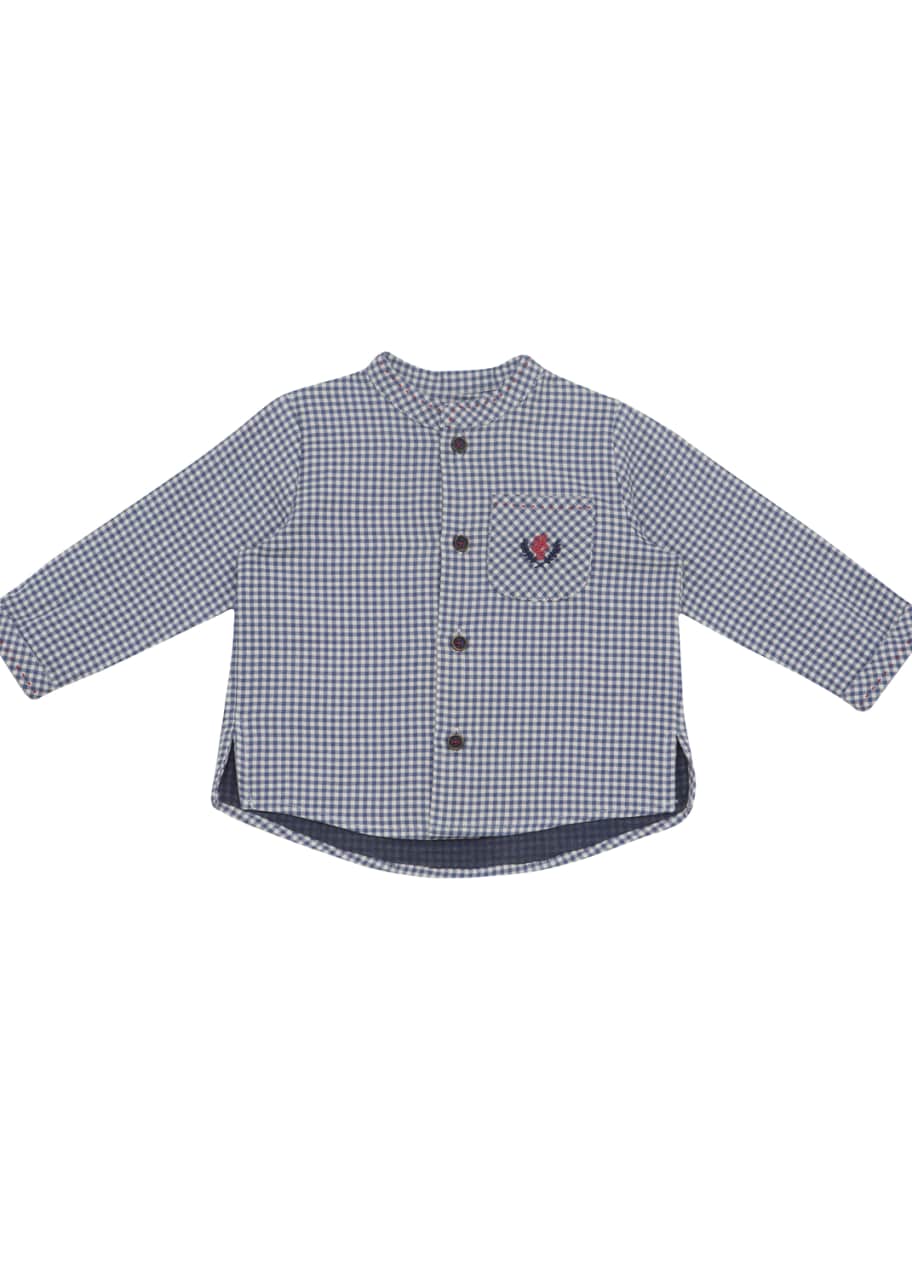 Image 1 of 1: Check Shirt w/ Contrast Stitching, Size 12M-3T