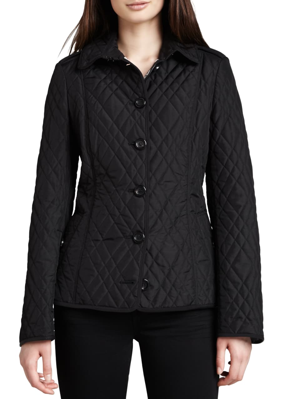 Image 1 of 1: Check-Lined Quilted Jacket