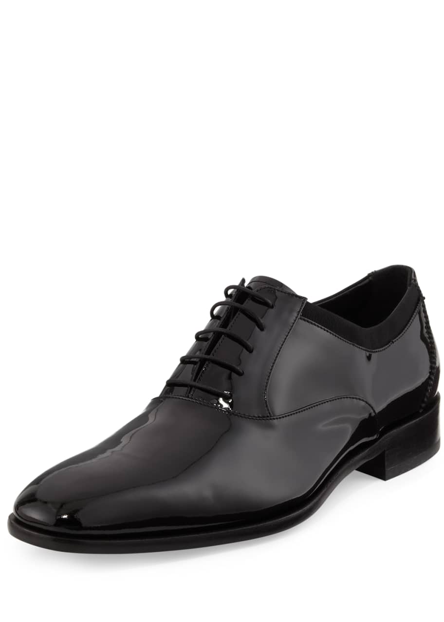 Image 1 of 1: Patent Lace-Up Oxford, Black