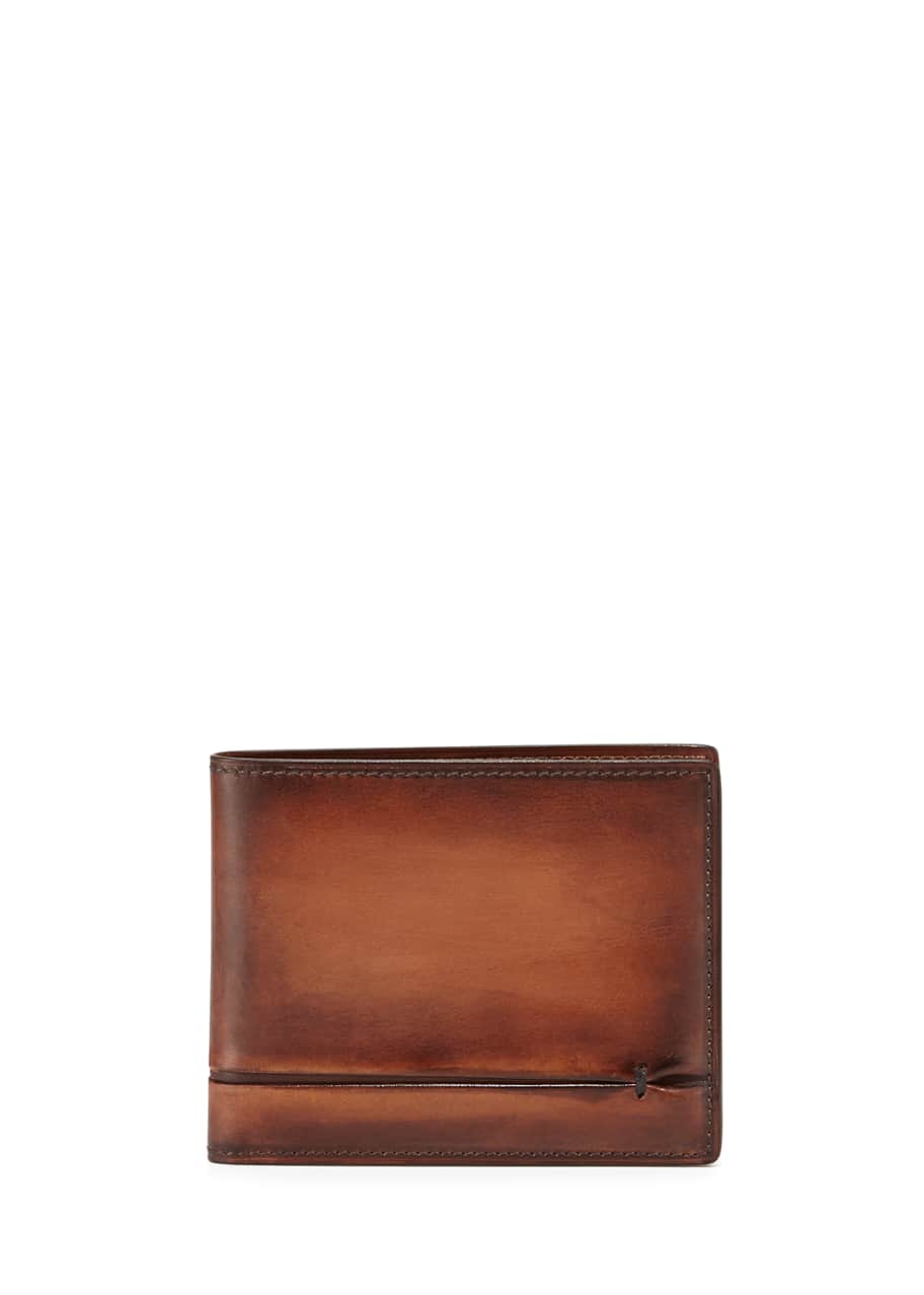 Image 1 of 1: Amarello Leather Bifold Wallet, Brown