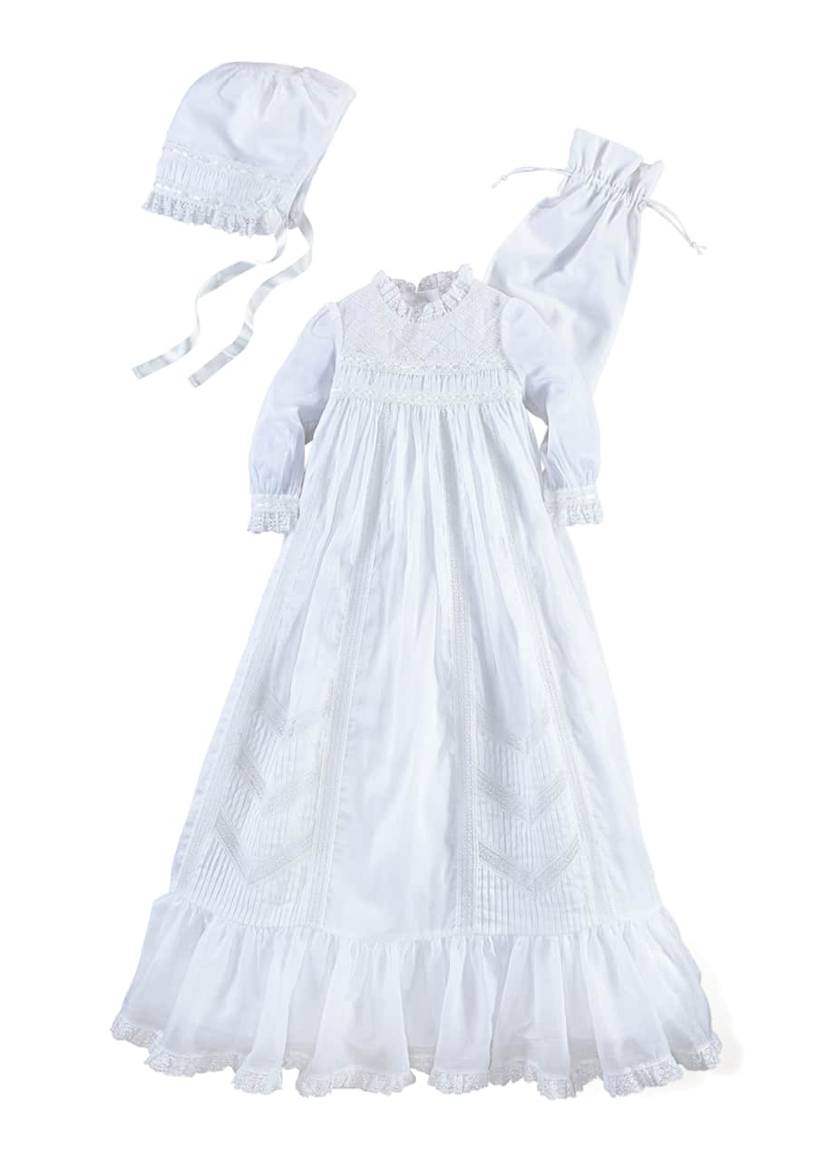 Image 1 of 1: Cotton Special Occasion Set, White, Size 3-9 Months