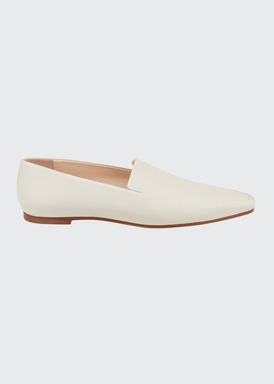 Minimal Leather Flat Loafers