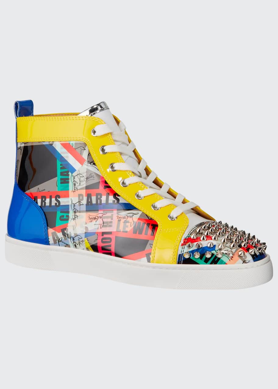 CHRISTIAN LOUBOUTIN Bengal Lou Spikes High-Top Sneakers - More Than You Can  Imagine