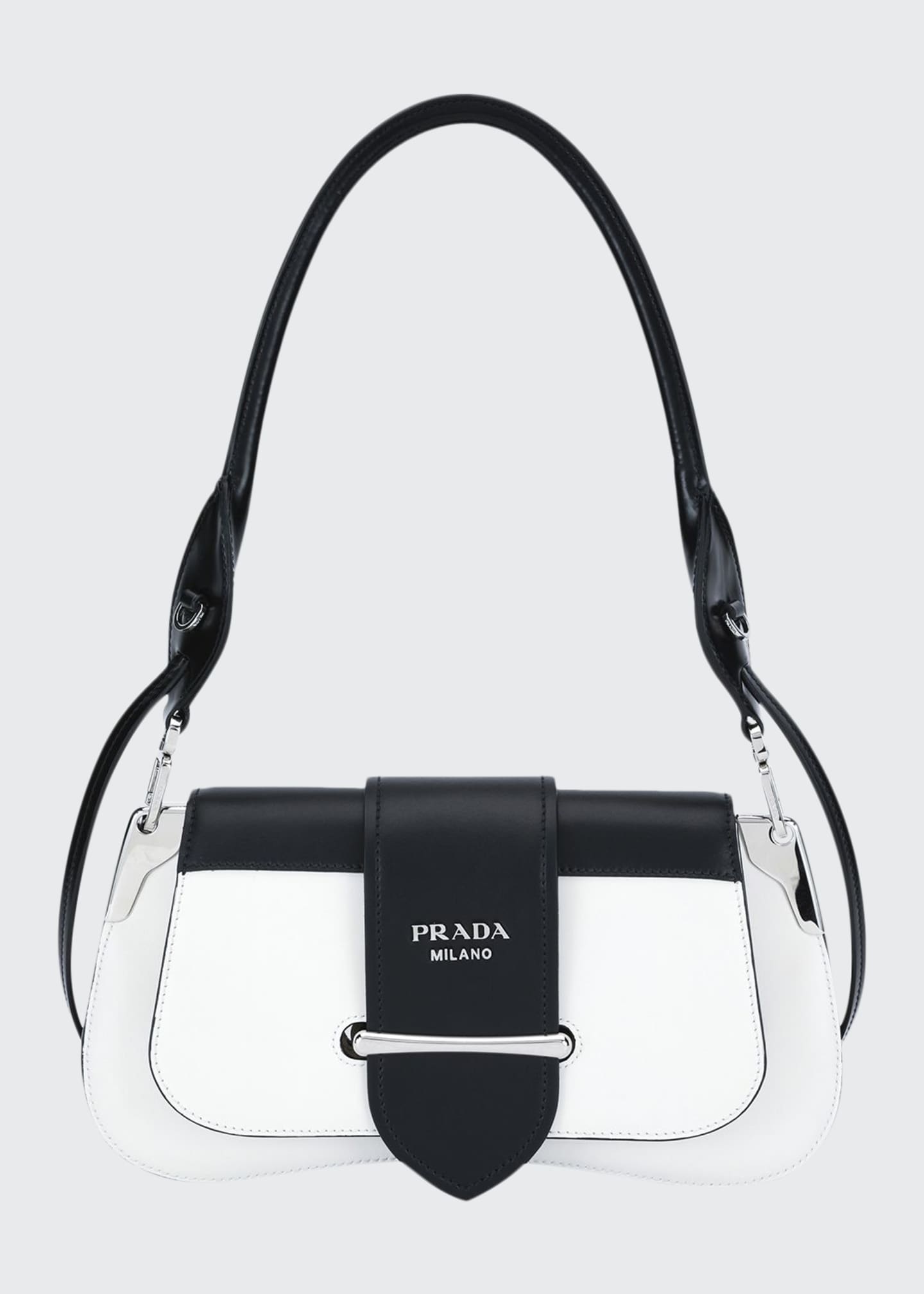 white prada shoulder bag