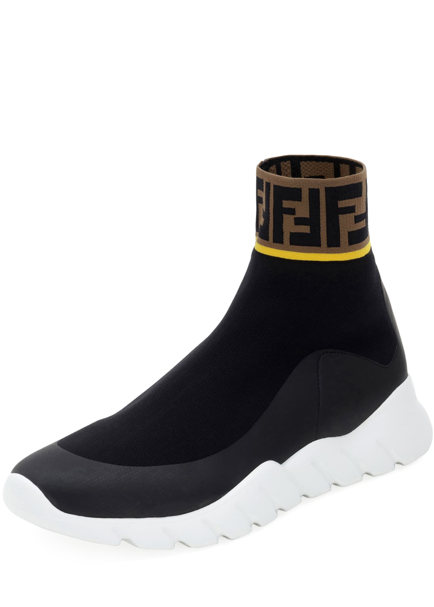 Fendi Men S Fendi Mania Reloaded Ff Sock Sneakers Bergdorf Goodman