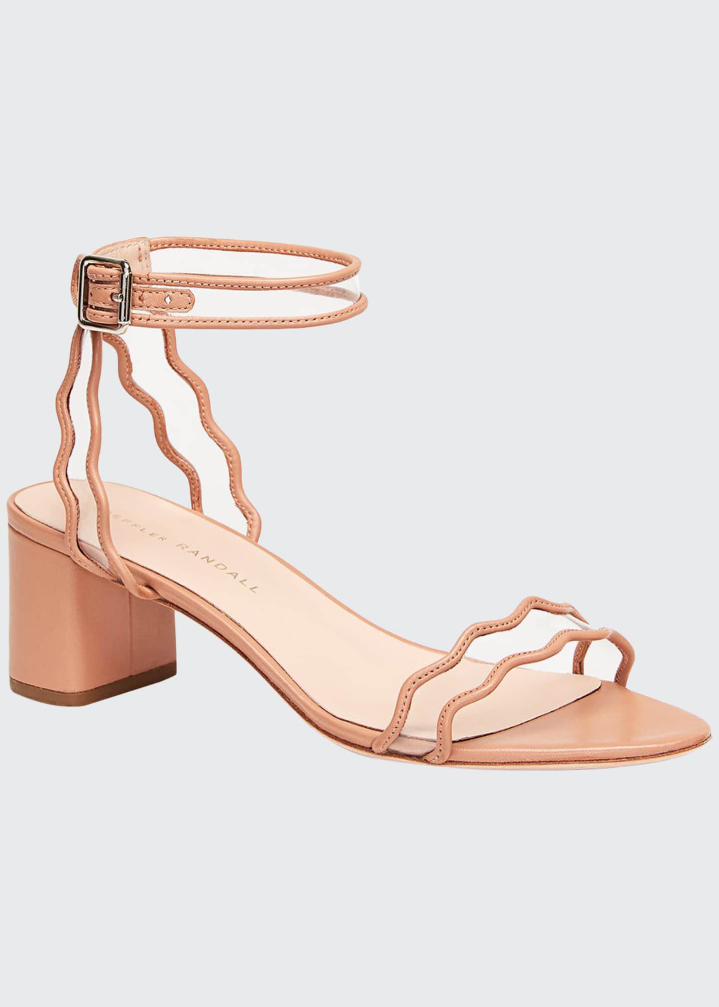 Loeffler Randall Wavy ClearStrap Leather Sandals Bergdorf Goodman