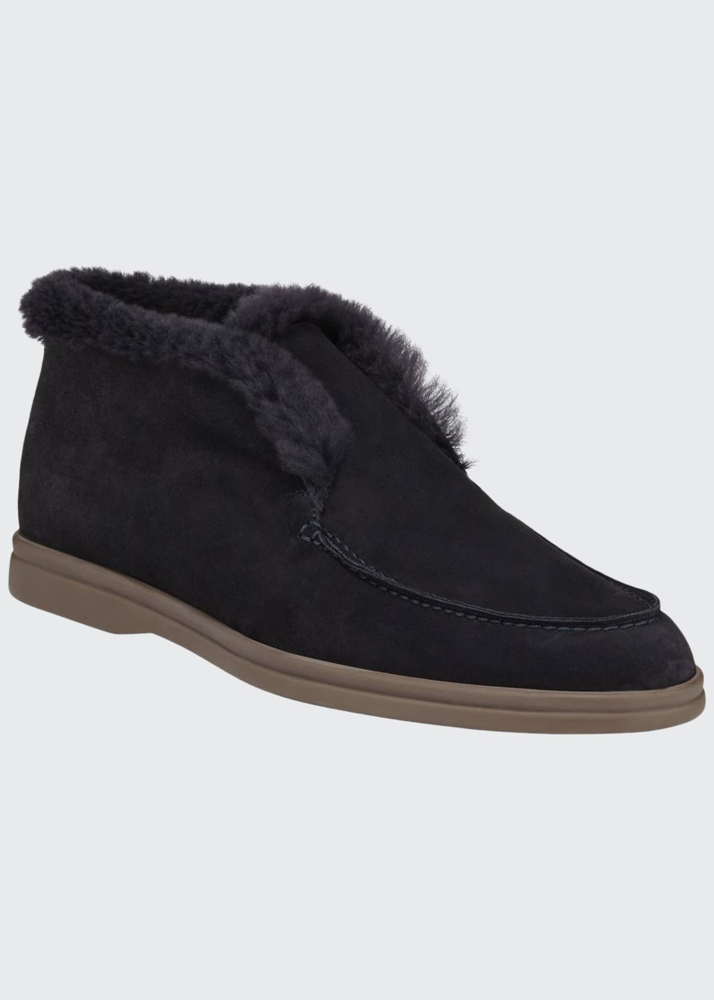 loro piana black loafers