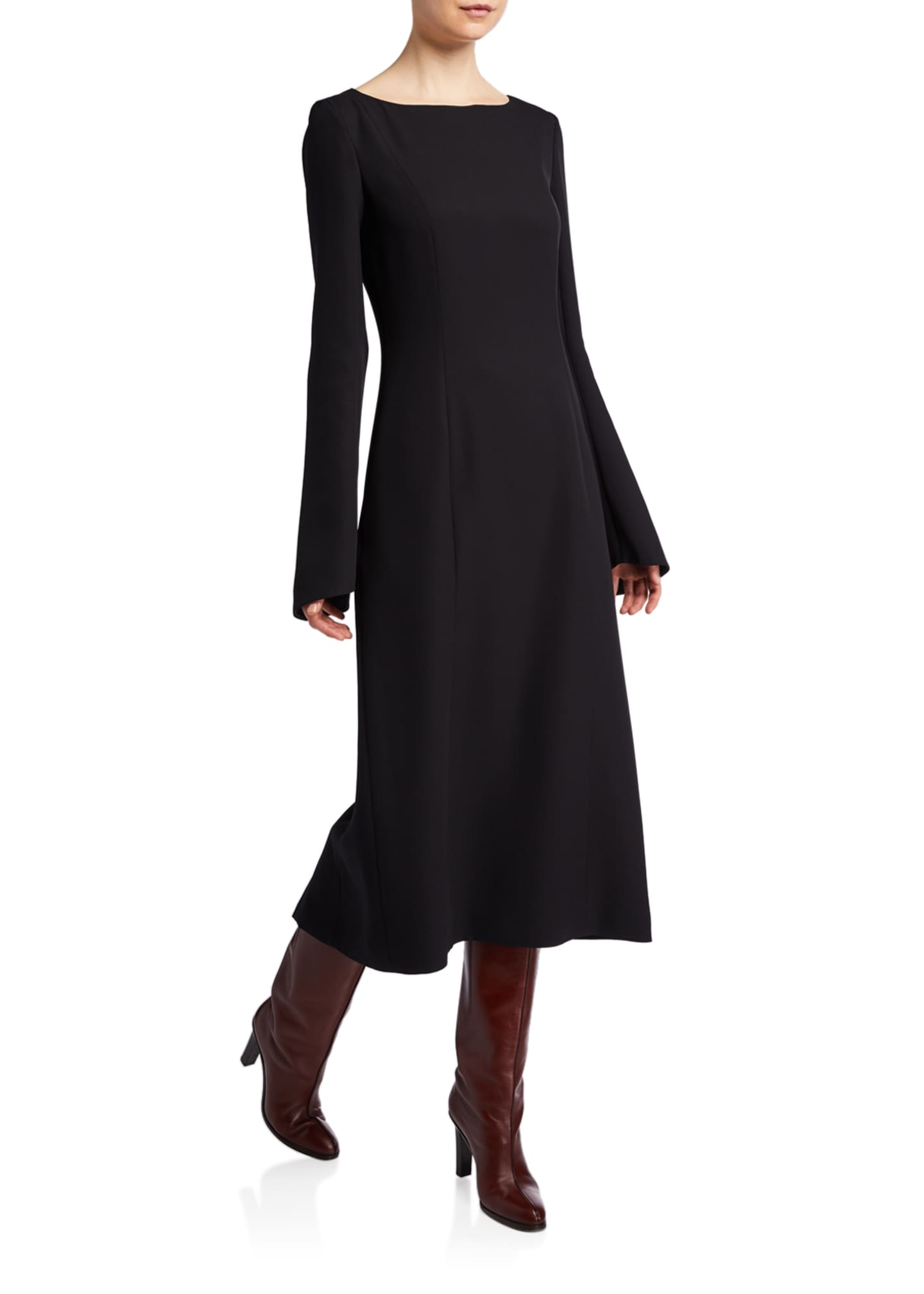 THE ROW Silk Cady Dress Bergdorf Goodman