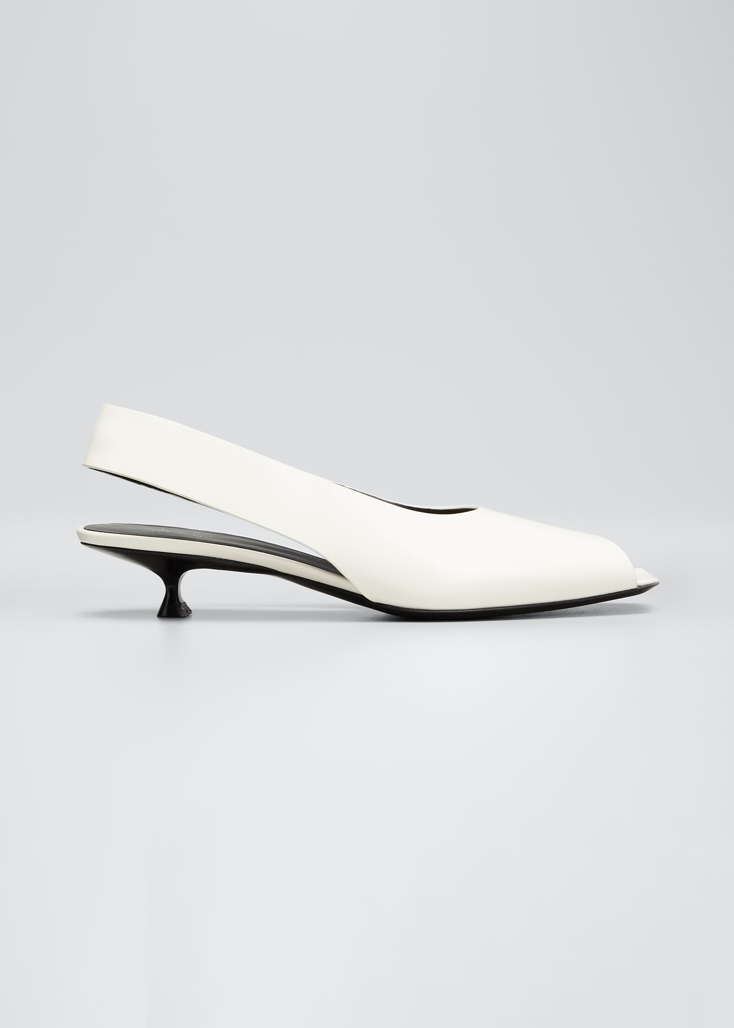 the row sharp leather pumps