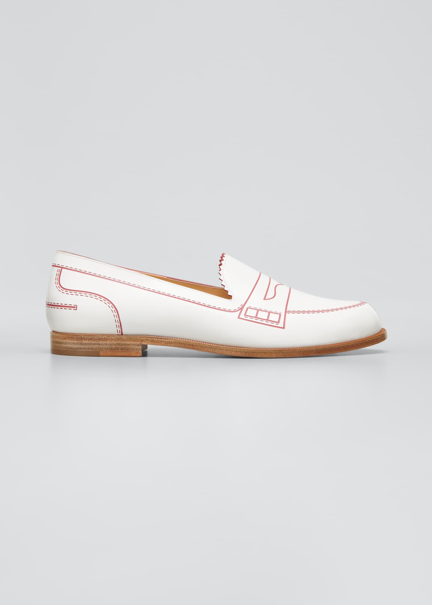 mocalaureat flat red sole loafers