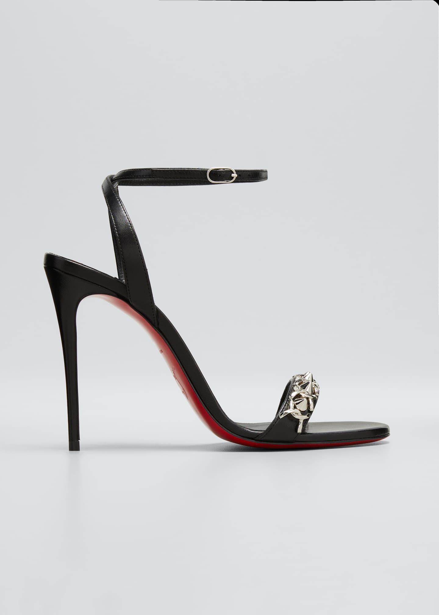 loubigirl chain spike red sole sandals