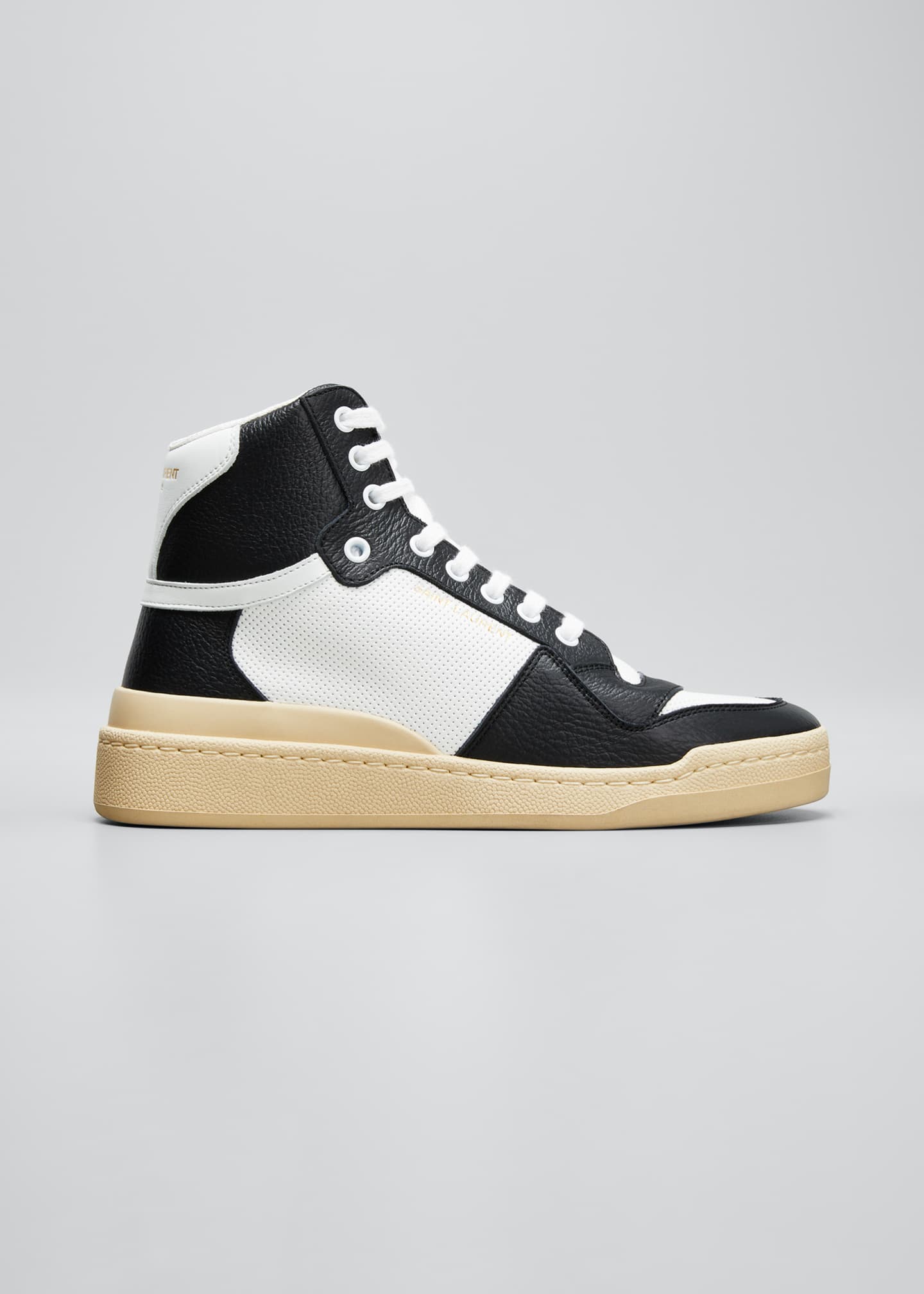 saint laurent perforated leather sneakers