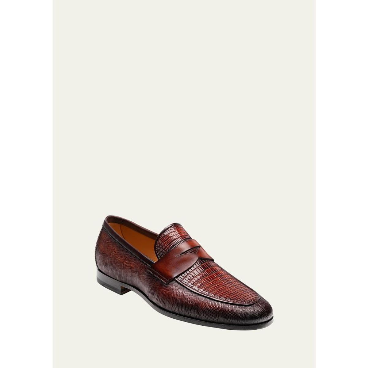 Men'S Vincente Lizard Penny Loafers
