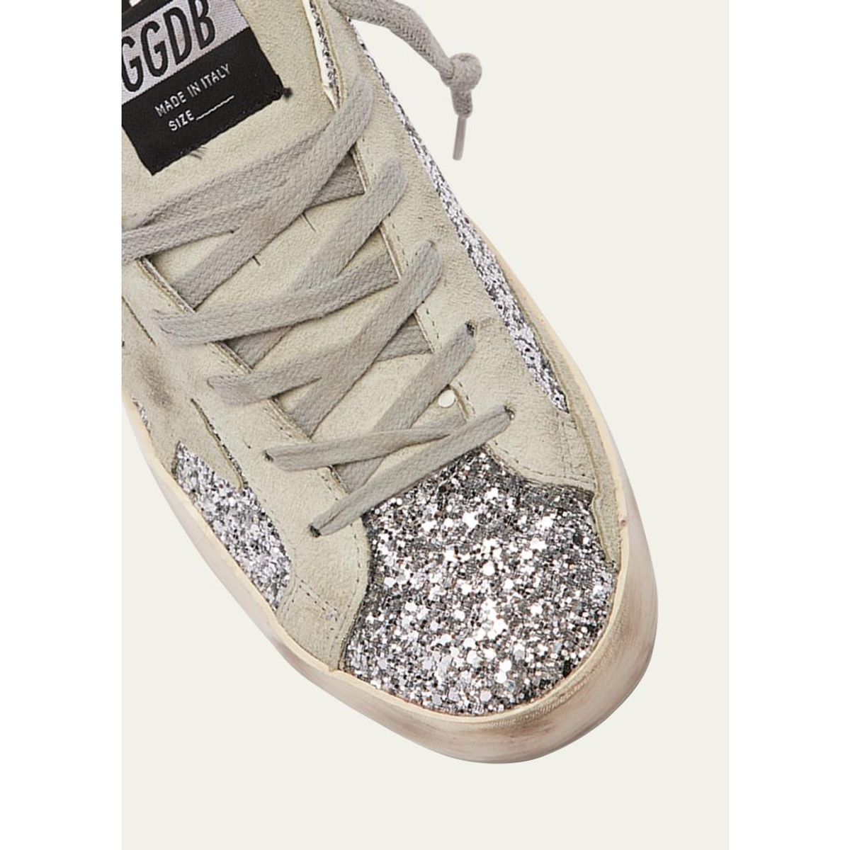 Superstar Suede Glitter Low-Top Sneakers