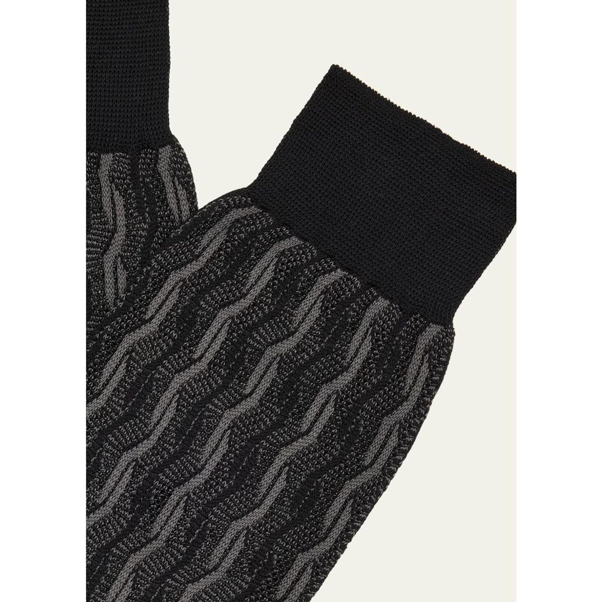 Men'S Cotton Cable Weave Crew Socks